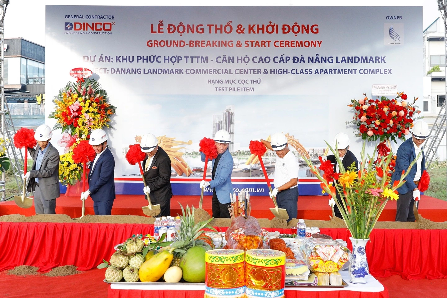 LỄ ĐỘNG THỔ & KHỞI ĐỘNG DỰ ÁN KHU PHỨC HỢP TTTM - CĂN HỘ CAO CẤP  ĐÀ NẴNG LANDMARK - HẠNG MỤC CỌC THỬ